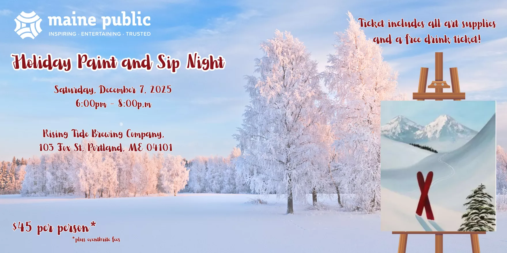 Paint and Sip w/ Maine Public Radio!