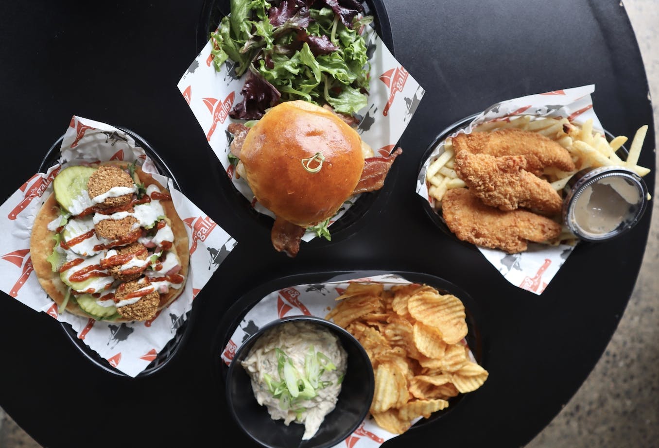 Image of various dishes from The Galley at Rising Tide
