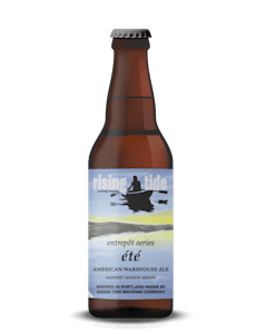 Digital mockup 12oz bottle of Rising Tide Brewing Company's ete, summer session saison.