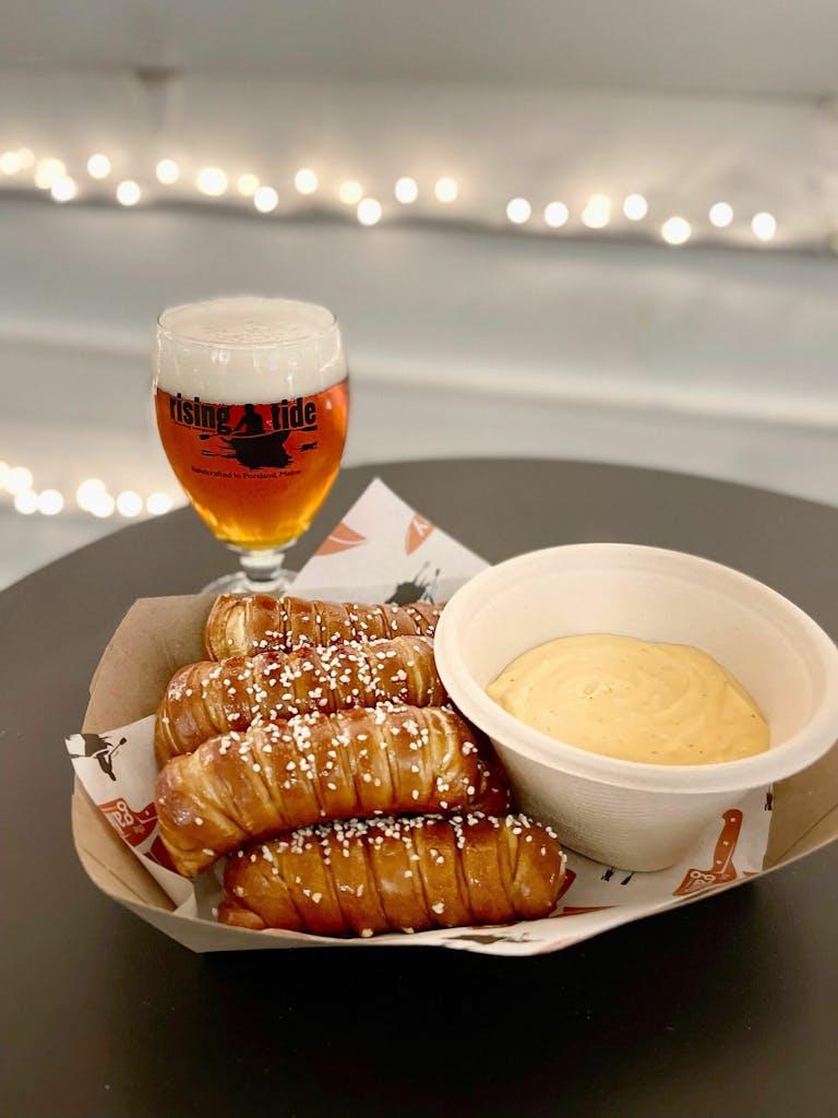 Pretzels and beer cheese