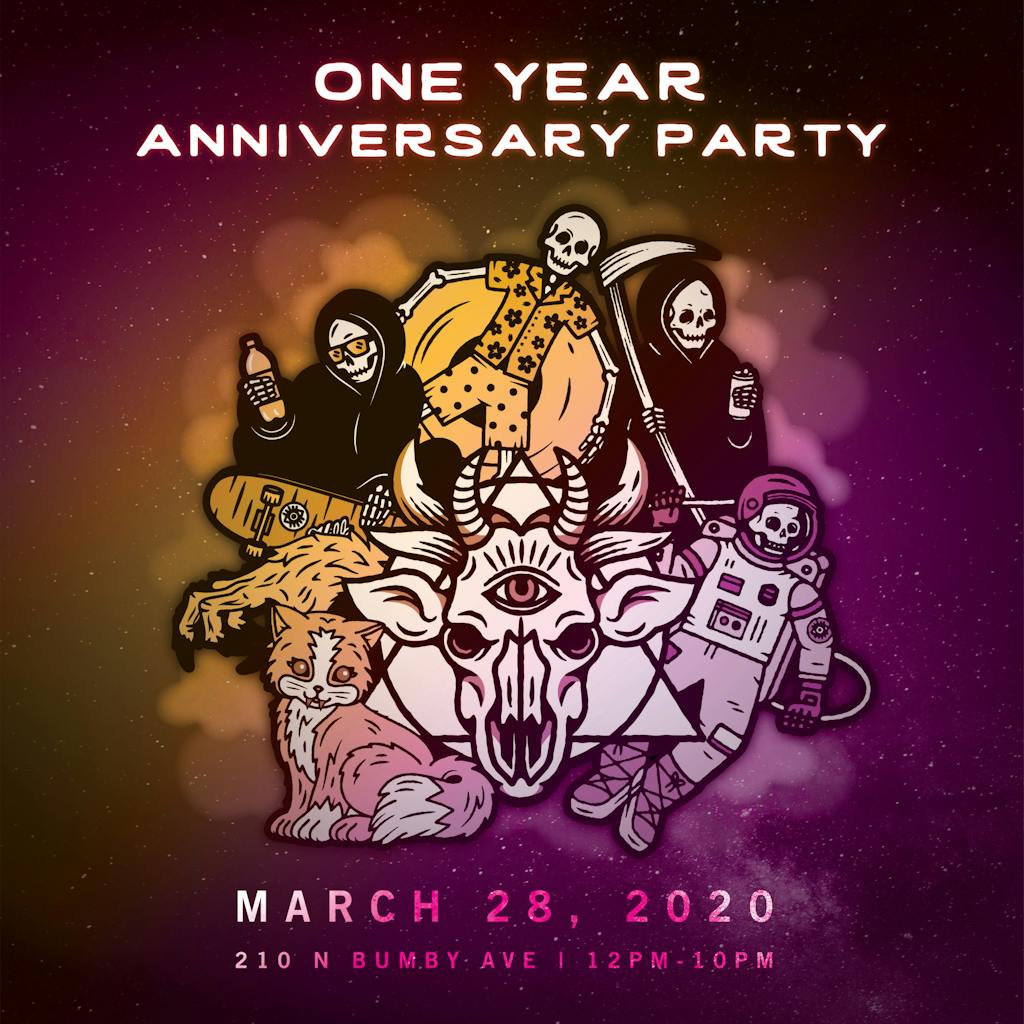 Sideward One Year Anniversary sideward brewing logo
