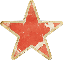 vintage orange star graphic