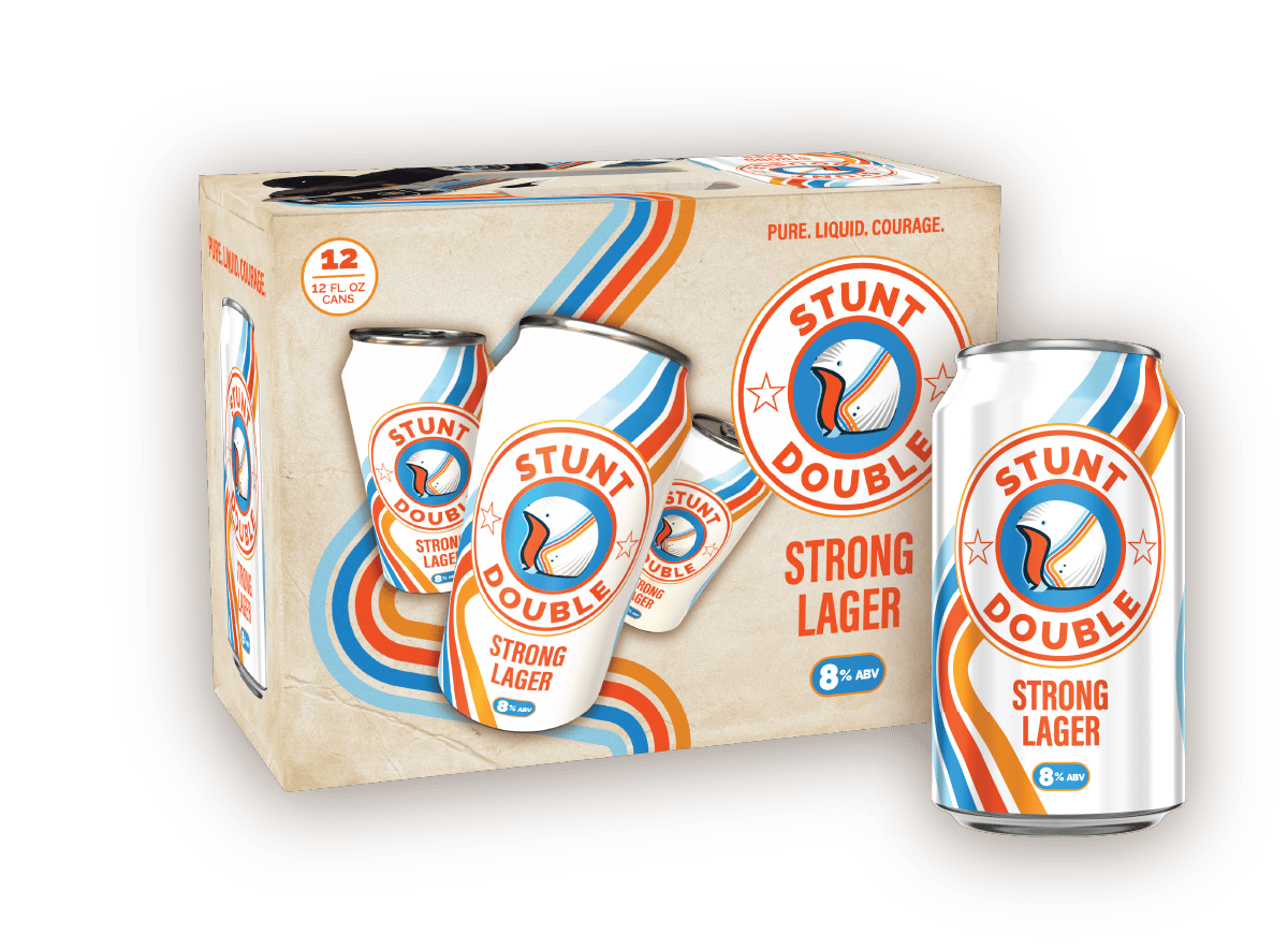 Stunt Double beer packaging