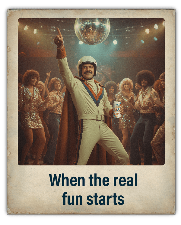 "When the Real Fun Starts" polaroid