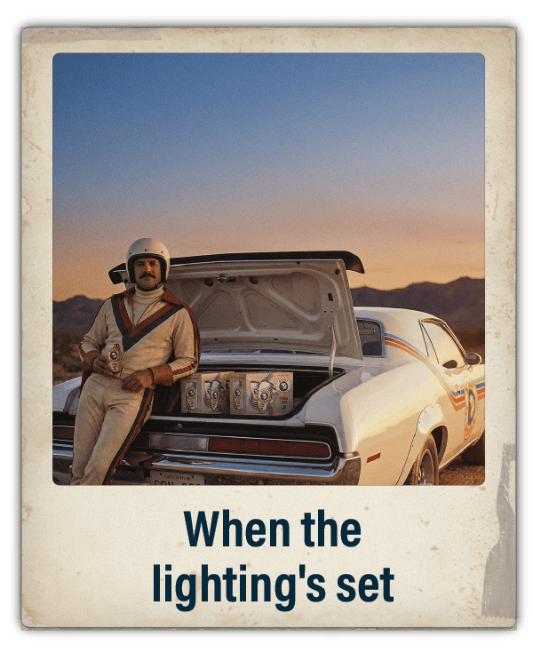 "When the lighting's best" polaroid