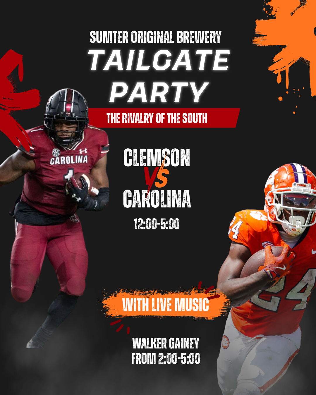 Tailgate Party w/ Live Music – Walker Gainey