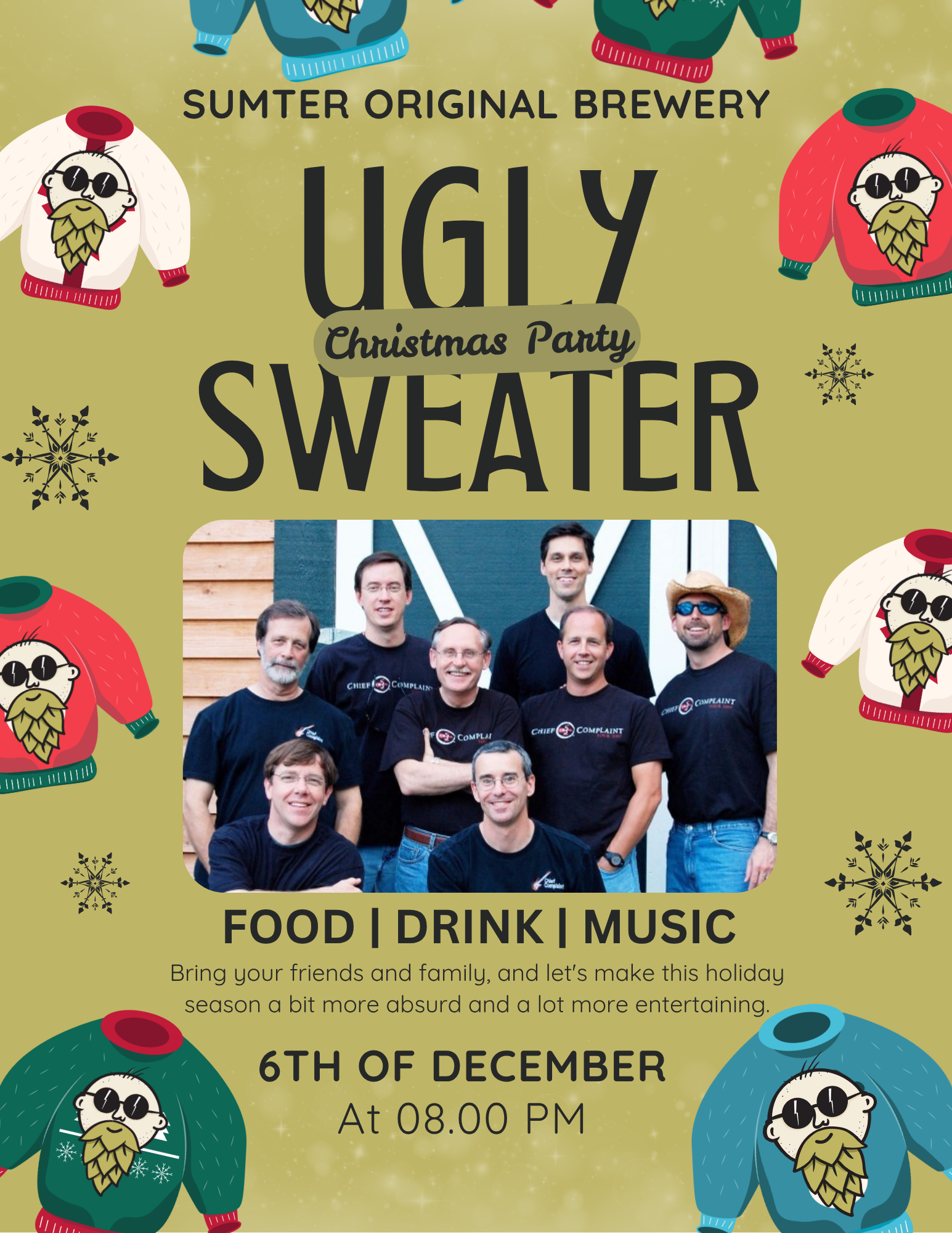 Ugly Christmas Sweater Party Live Music -Chief Complaint