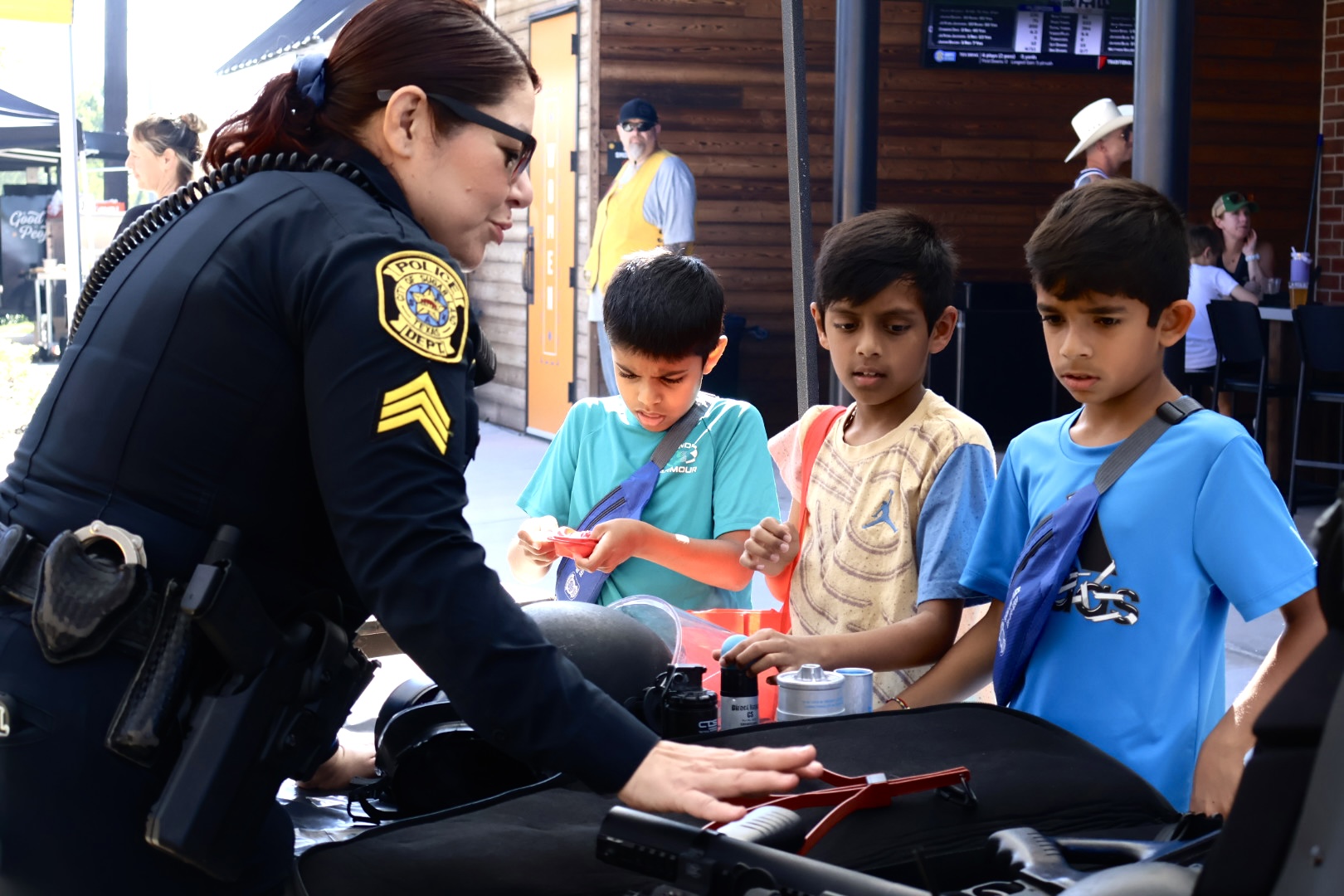 police and little kids publix safety extrava