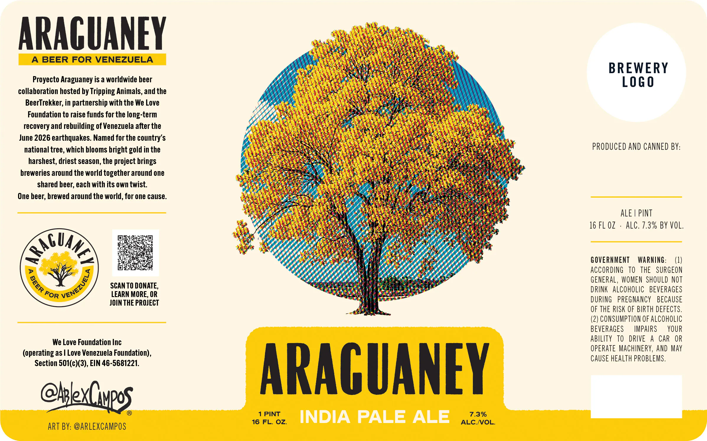 araguaney project beer can label art