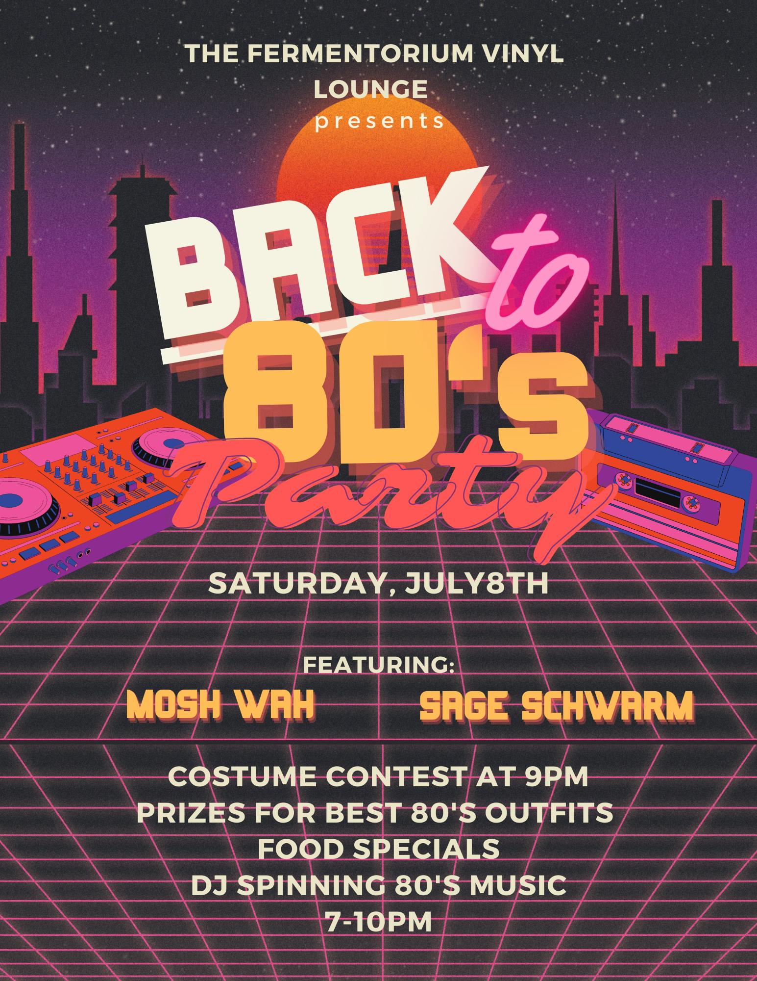 Back to 80's Party Flyer