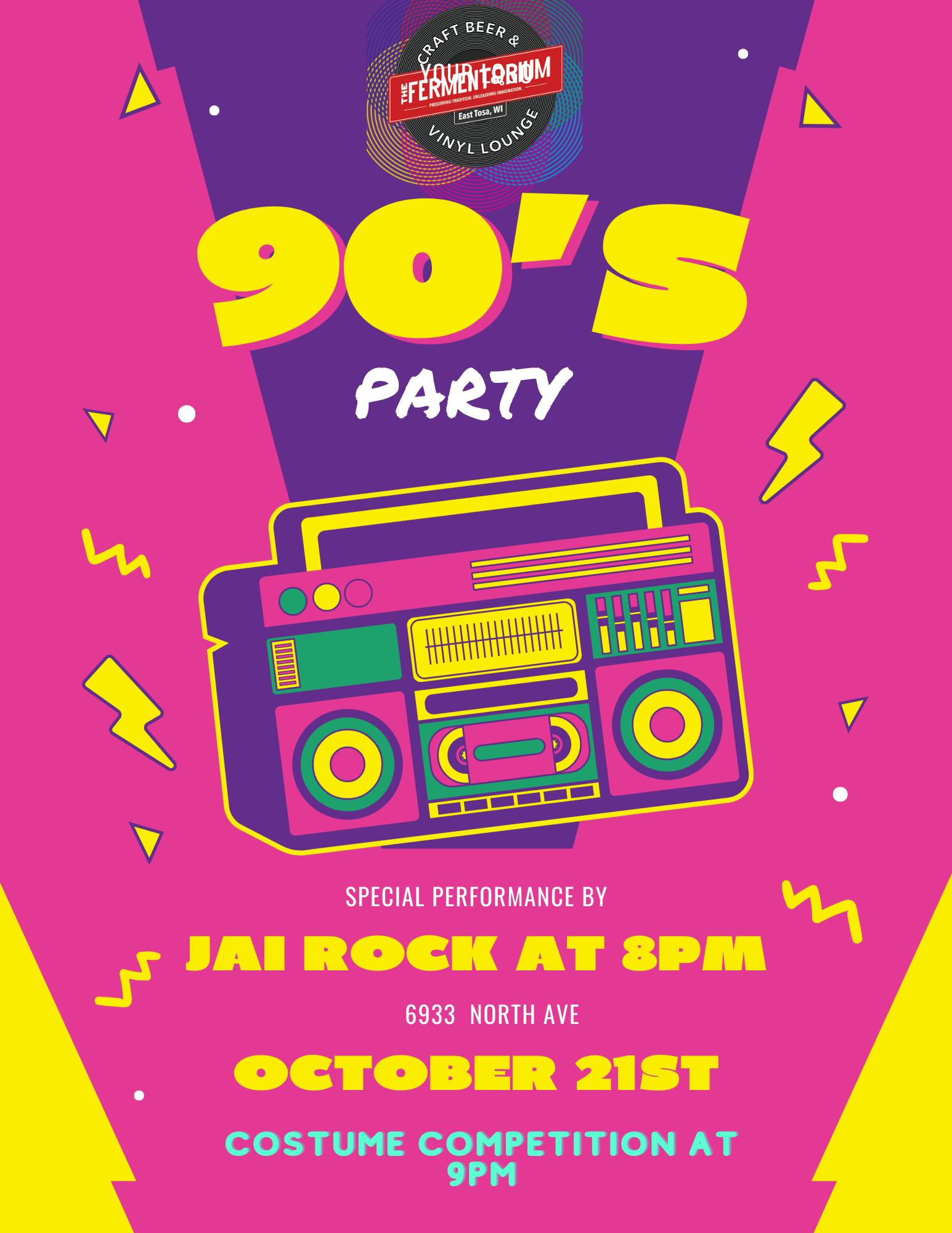 Back to 90s Music Party Flyer