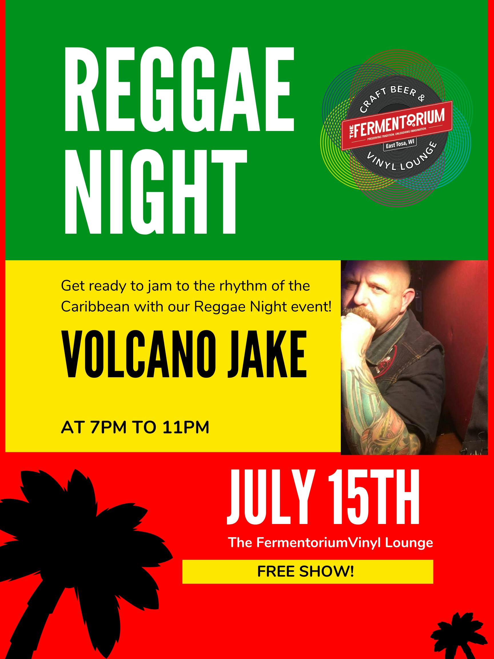 Red and Yellow Modern Reggae Night Poster Red and Yellow Modern Reggae Night Poster