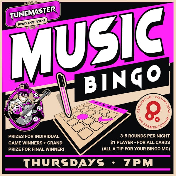 Tune Master’s Tuesday Night Music Bingo