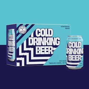 Cold Drinking Beer Can & Case Mockup