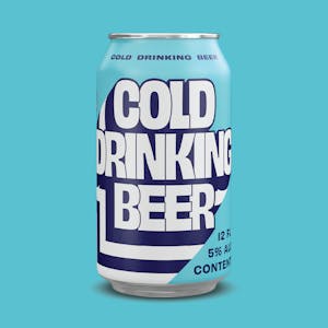 Cold Drinking Beer Can Mockup