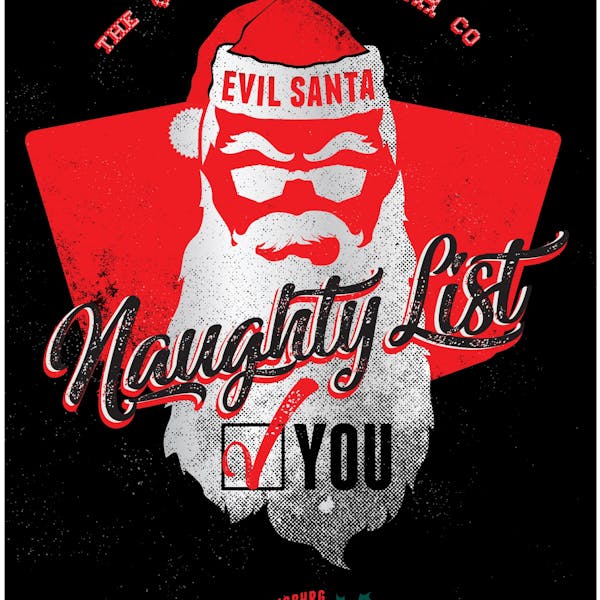 Naughty List Evil Santa Poster