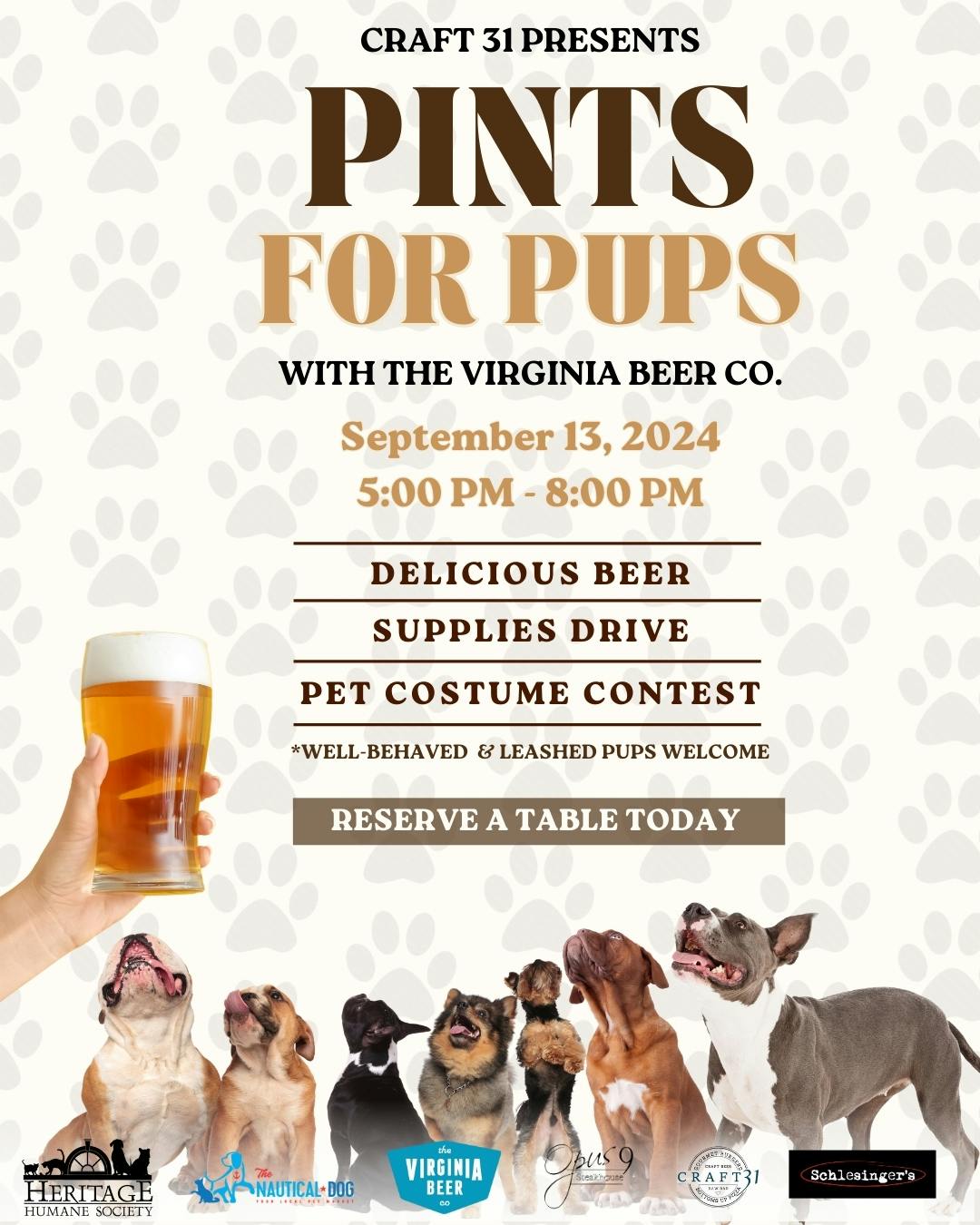 Pints & Pups Poster