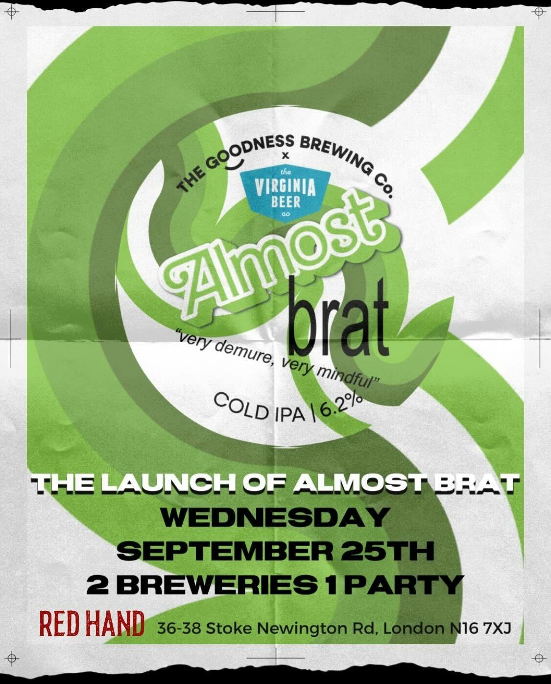 Almost Brat Release Party Poster