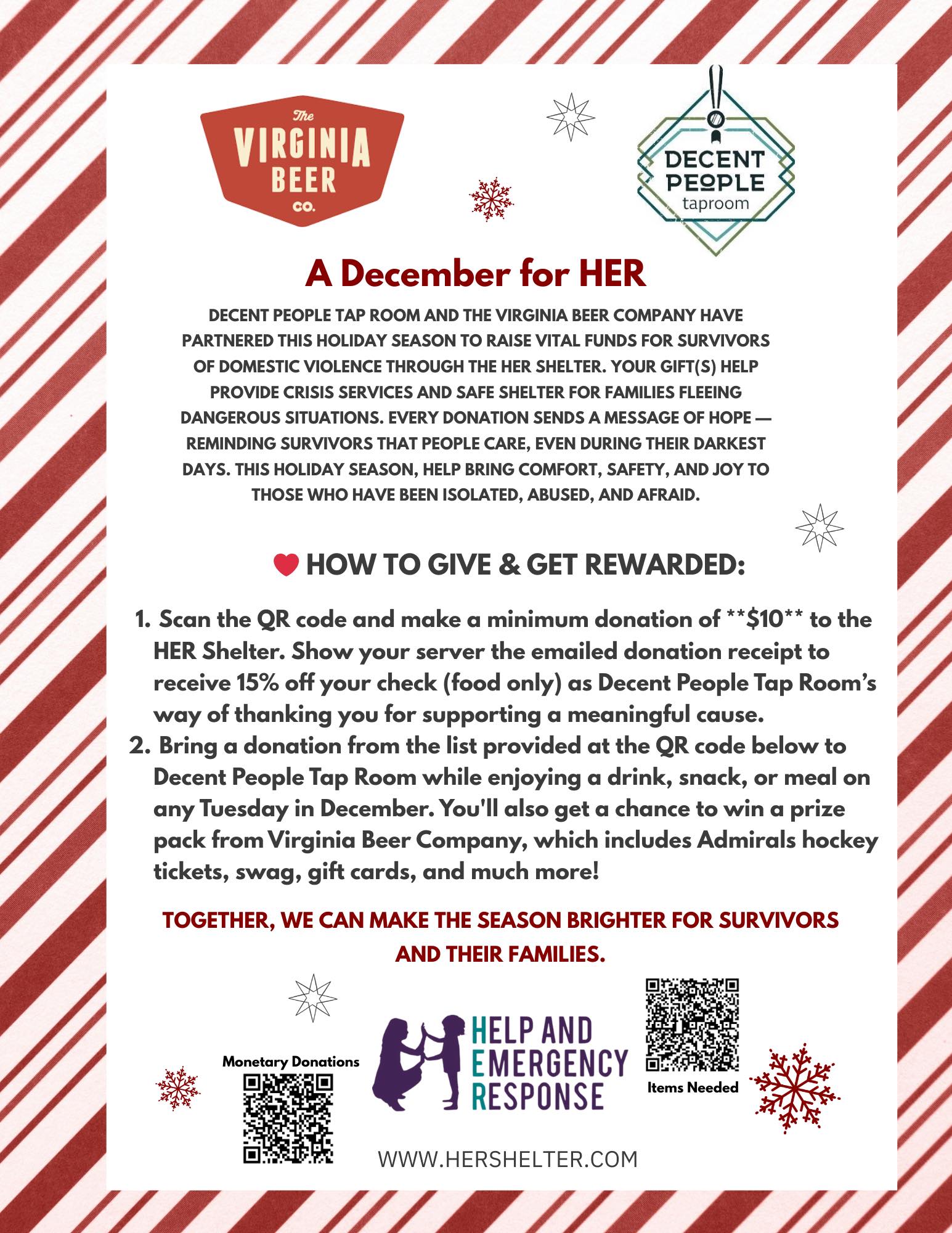 Decent People Taproom 2025 Toiletry Drive Poster