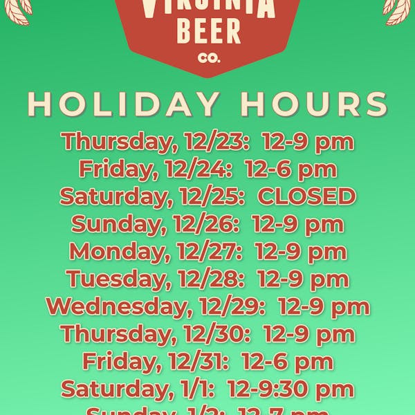EOY 2022 Holiday Hours/Lineup