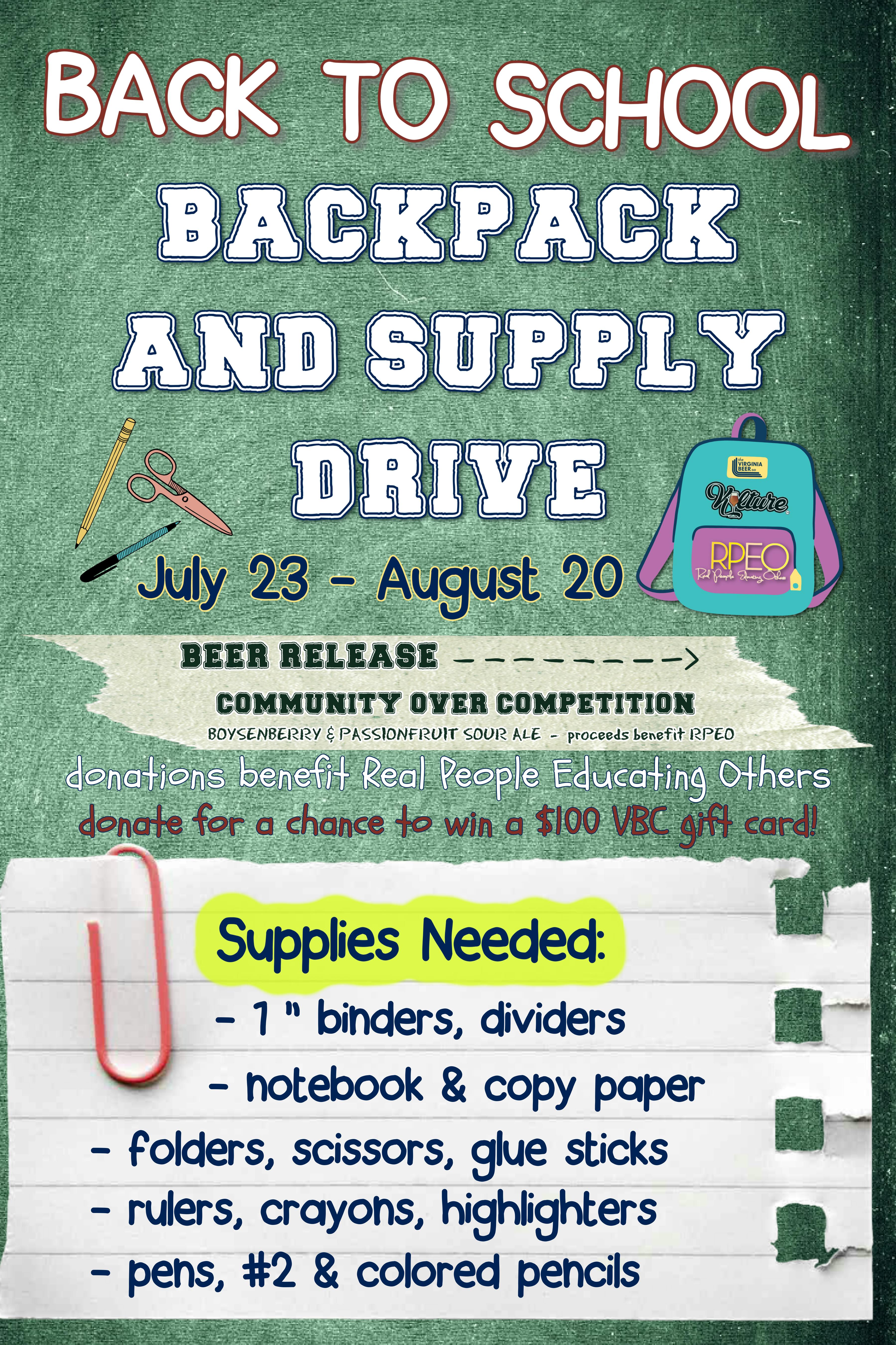 2025 Backpack Drive Poster