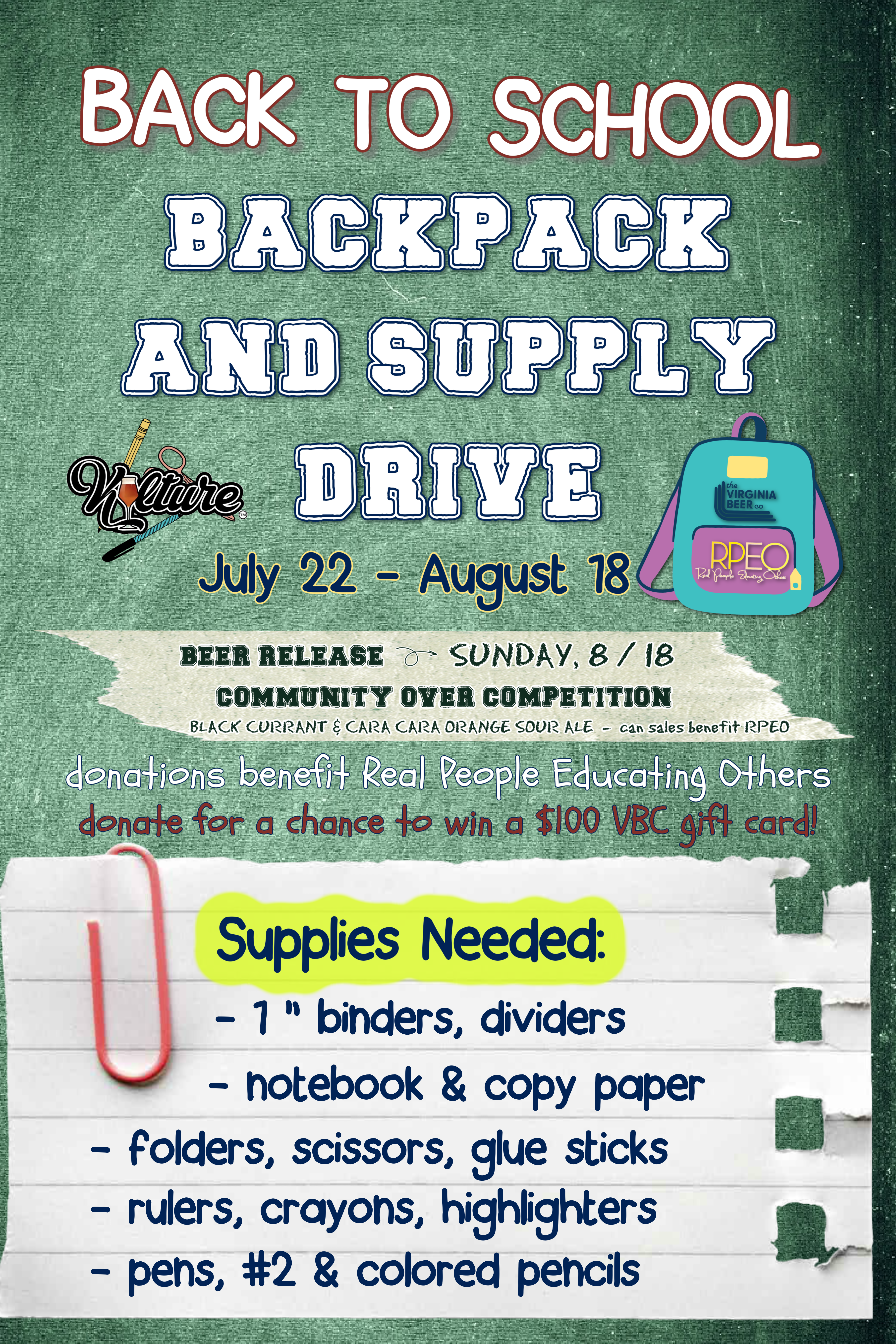 2024 Backpack Drive Poster