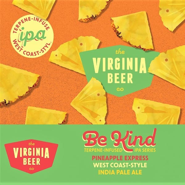 Be Kind - Pineapple Express Square Be Kind: Pineapple Express Label