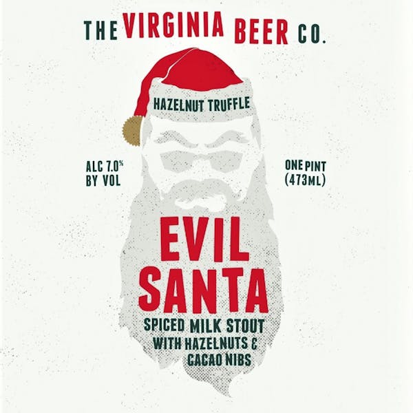 Hazelnut Truffle Evil Santa beer artwork