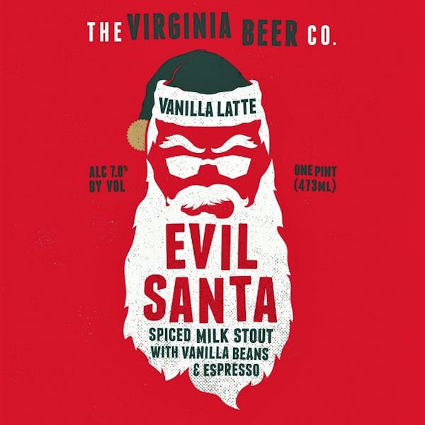 Vanilla Latte Evil Santa beer artwork