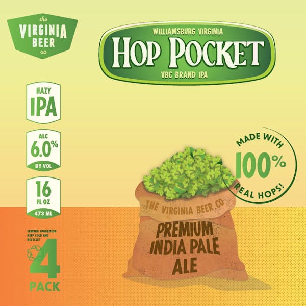Hop Pocket Square Hop Pocket Beer Label