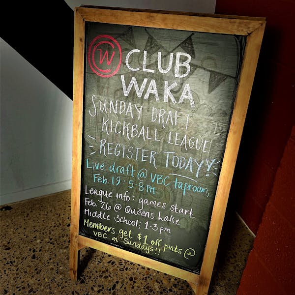 Club Waka Kickball Sign Club Waka Kickball Sign