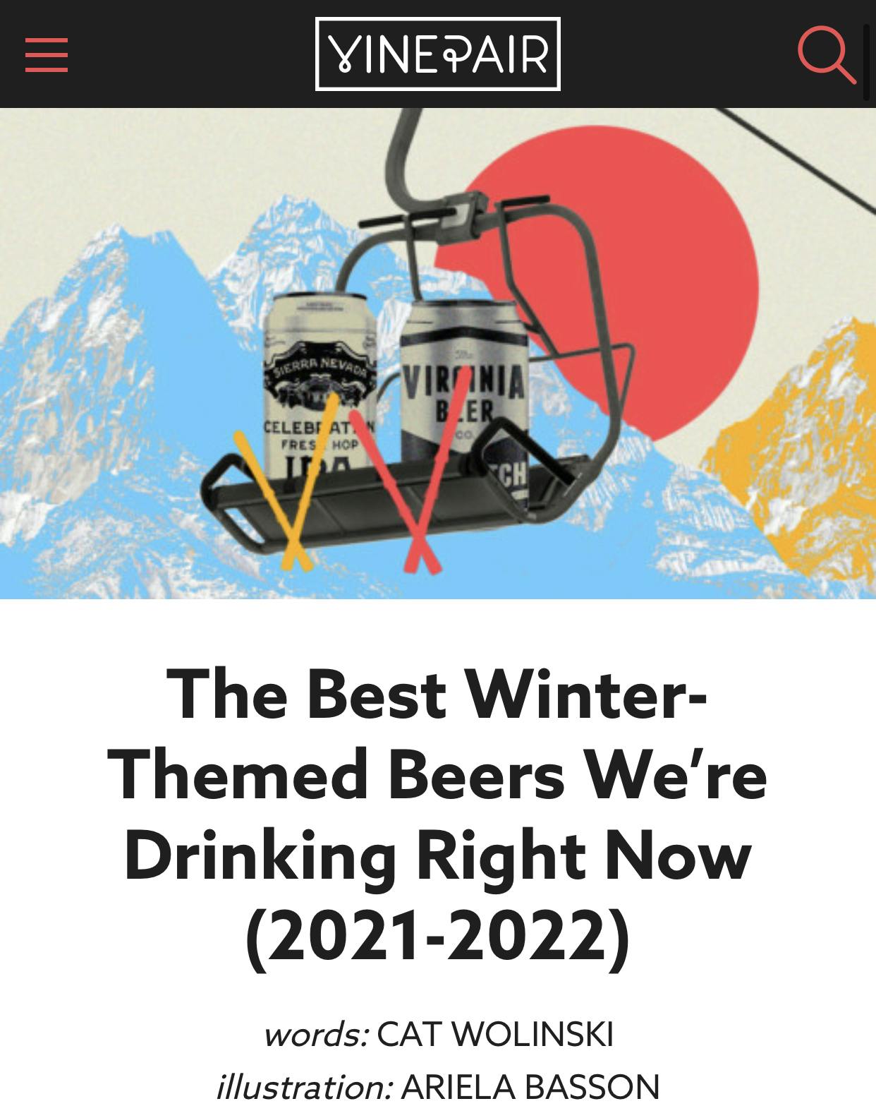 VinePair Lists Elbow Patches as “Must Drink” Beer for Winter The