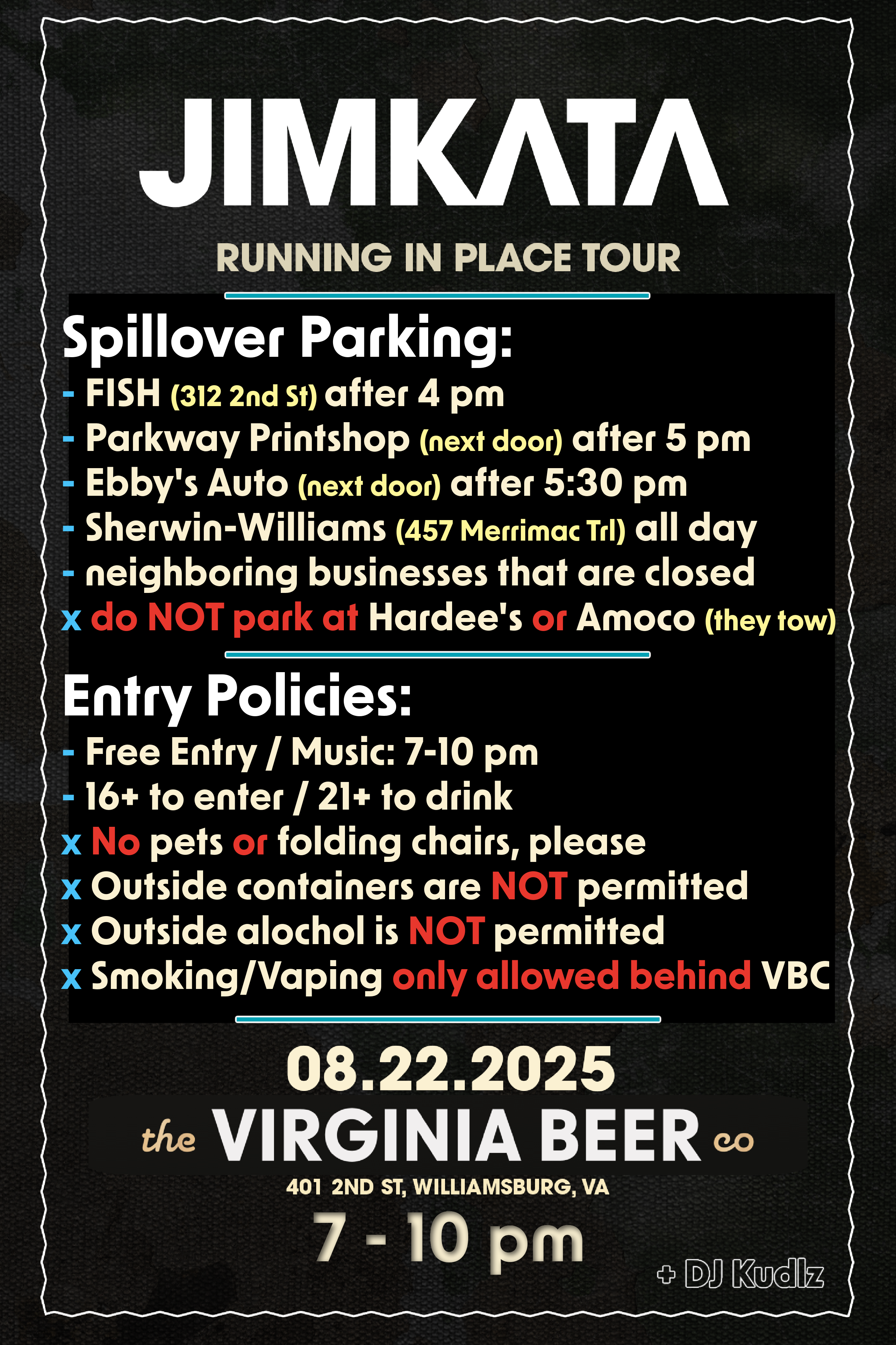 Jimkata Concert Rules