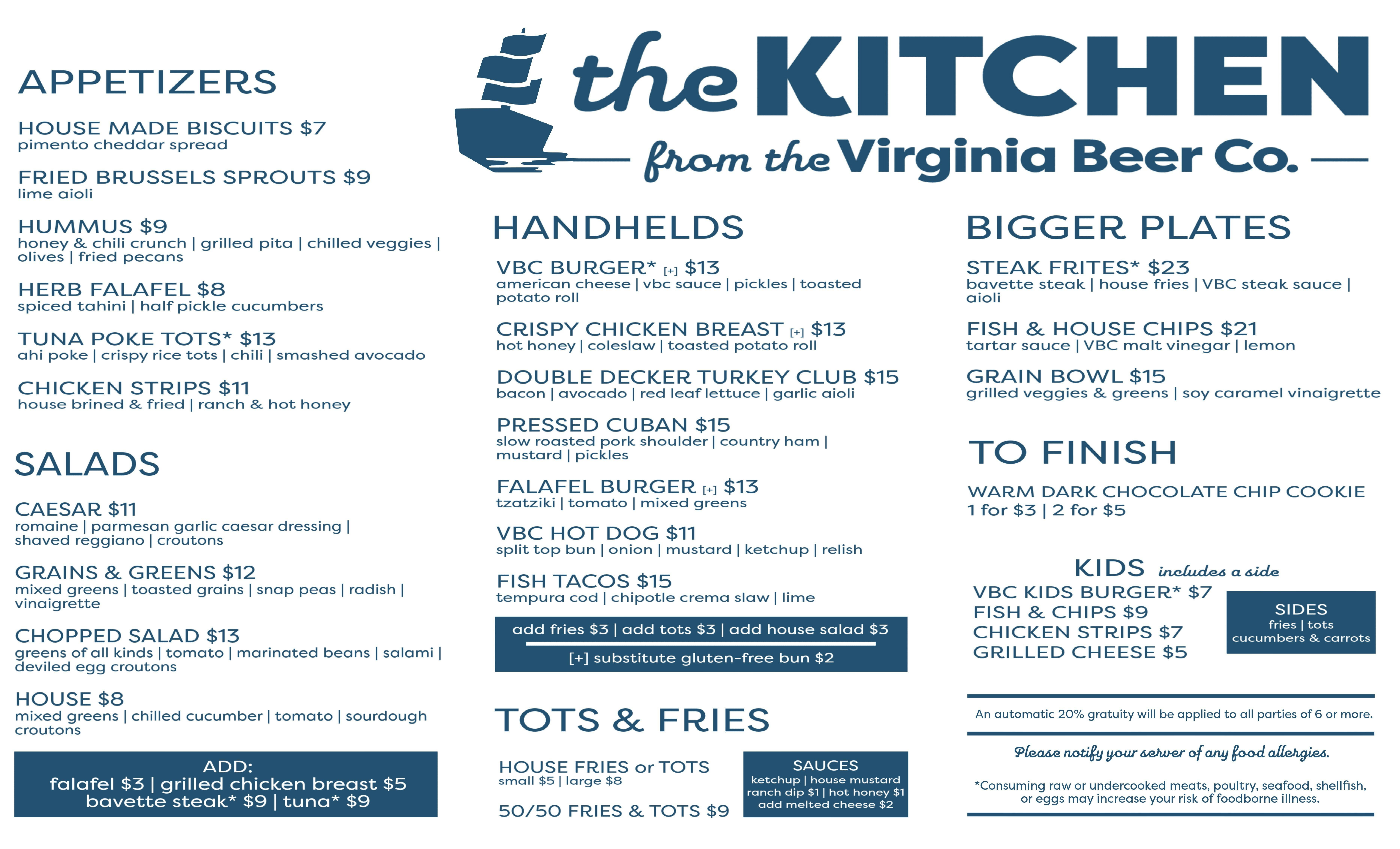 The Kitchen Menu