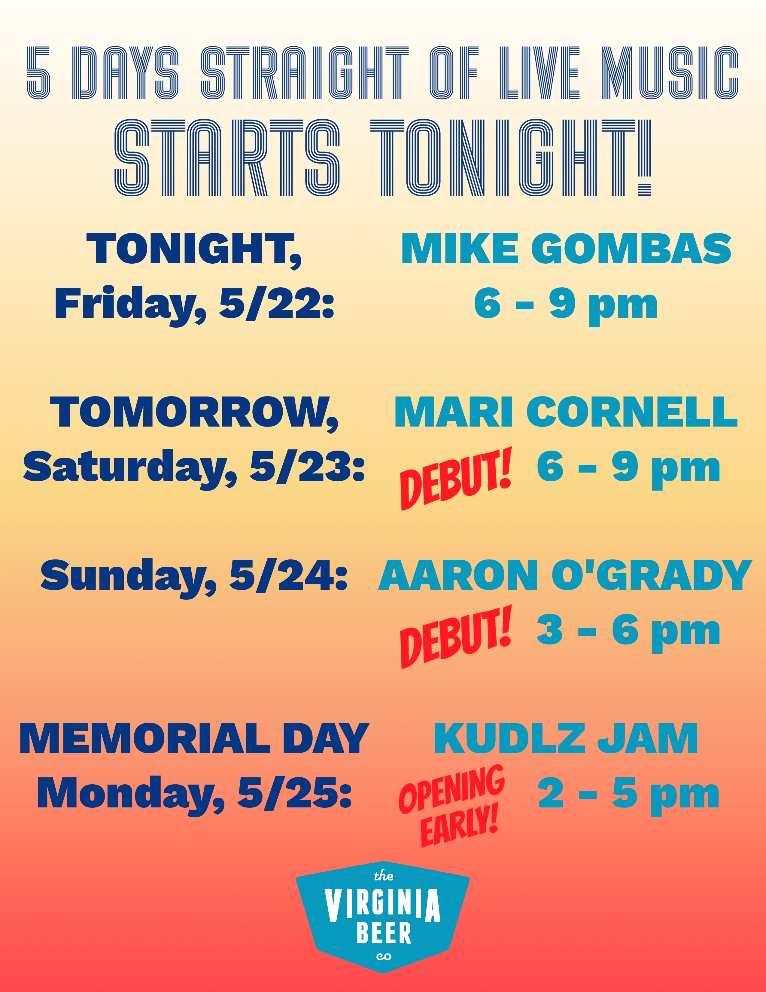 Long Weekend | May 22-26, 2026