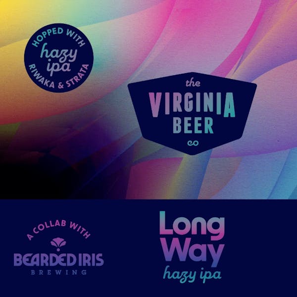 Long Way Hazy IPA Square Long Way Hazy IPA Label