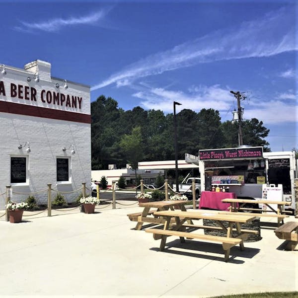 Little Piggy's Wurst Nightmare Food Truck in the Beer Garden