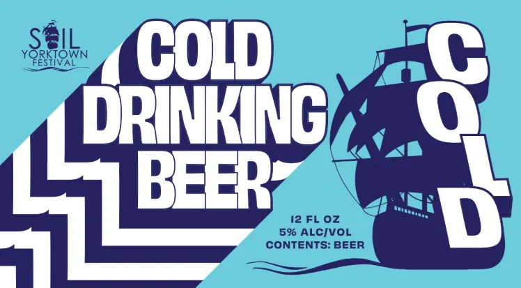 Cold Drinking Beer Sail Yorktown Label