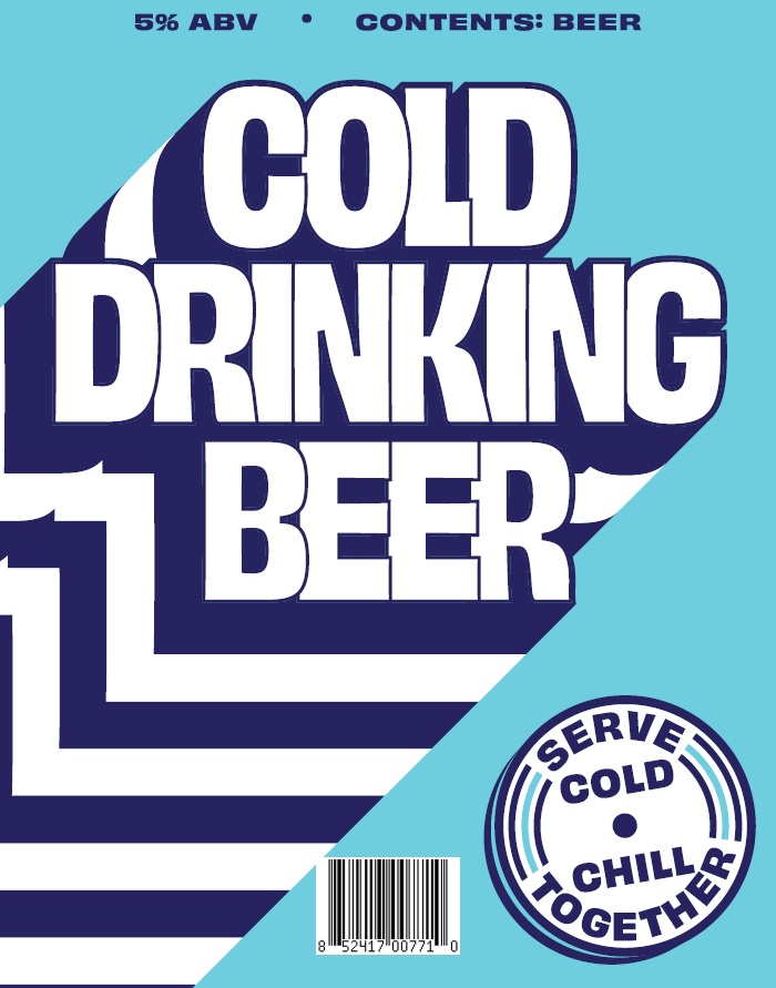 Cold Drinking Beer Word Poster