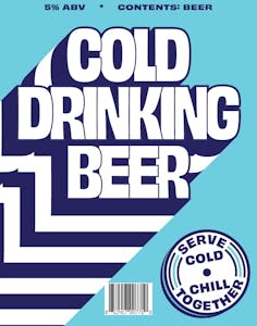 Cold Drinking Beer Word Poster