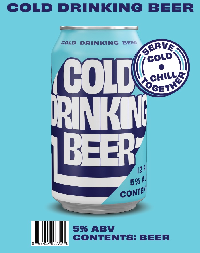 Cold Drinking Beer Can Poster