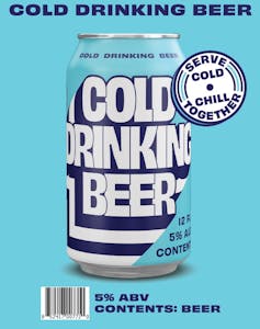 Cold Drinking Beer Can Poster