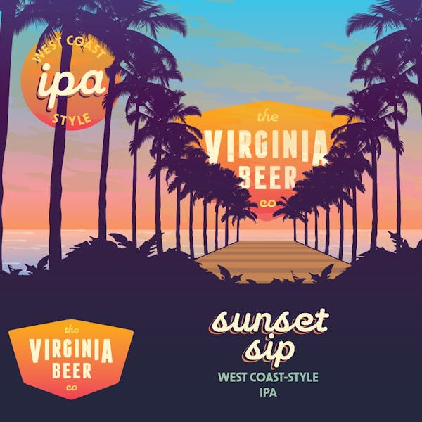 Sunset Sip Square Sunset Sip Label