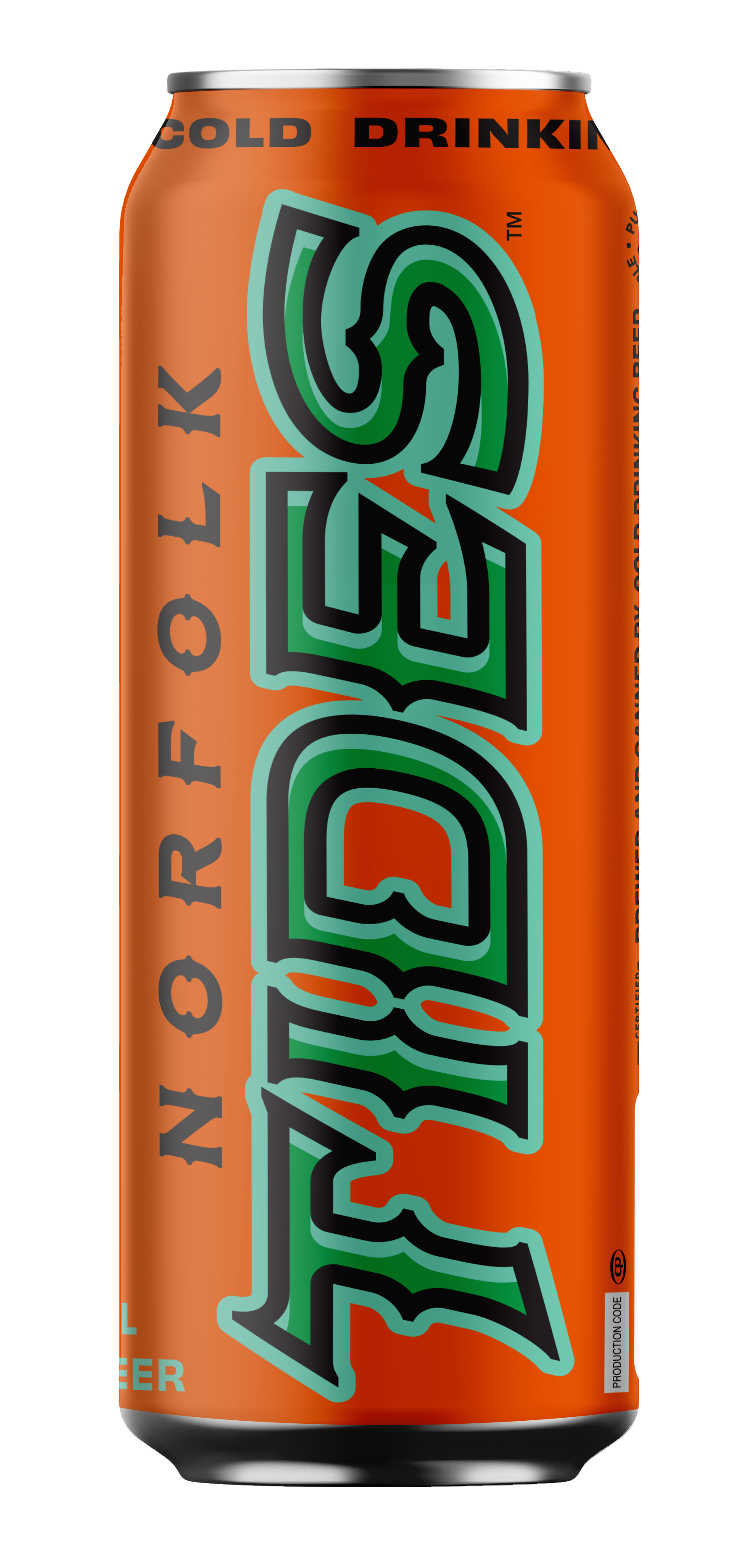 Cold Drinking Beer Tides 19.2 oz. Back