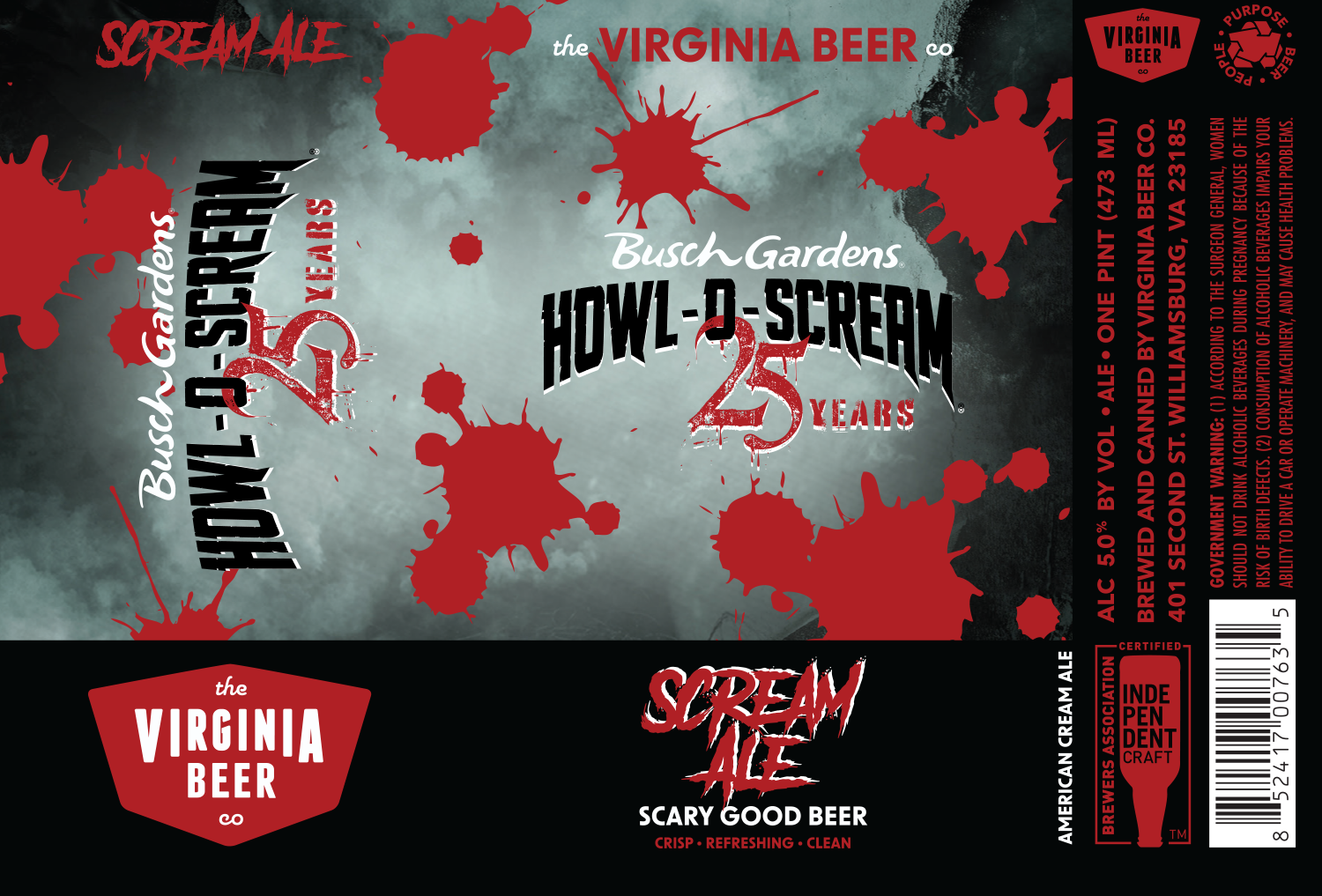 Howl O Scream 25th Anniversary Label