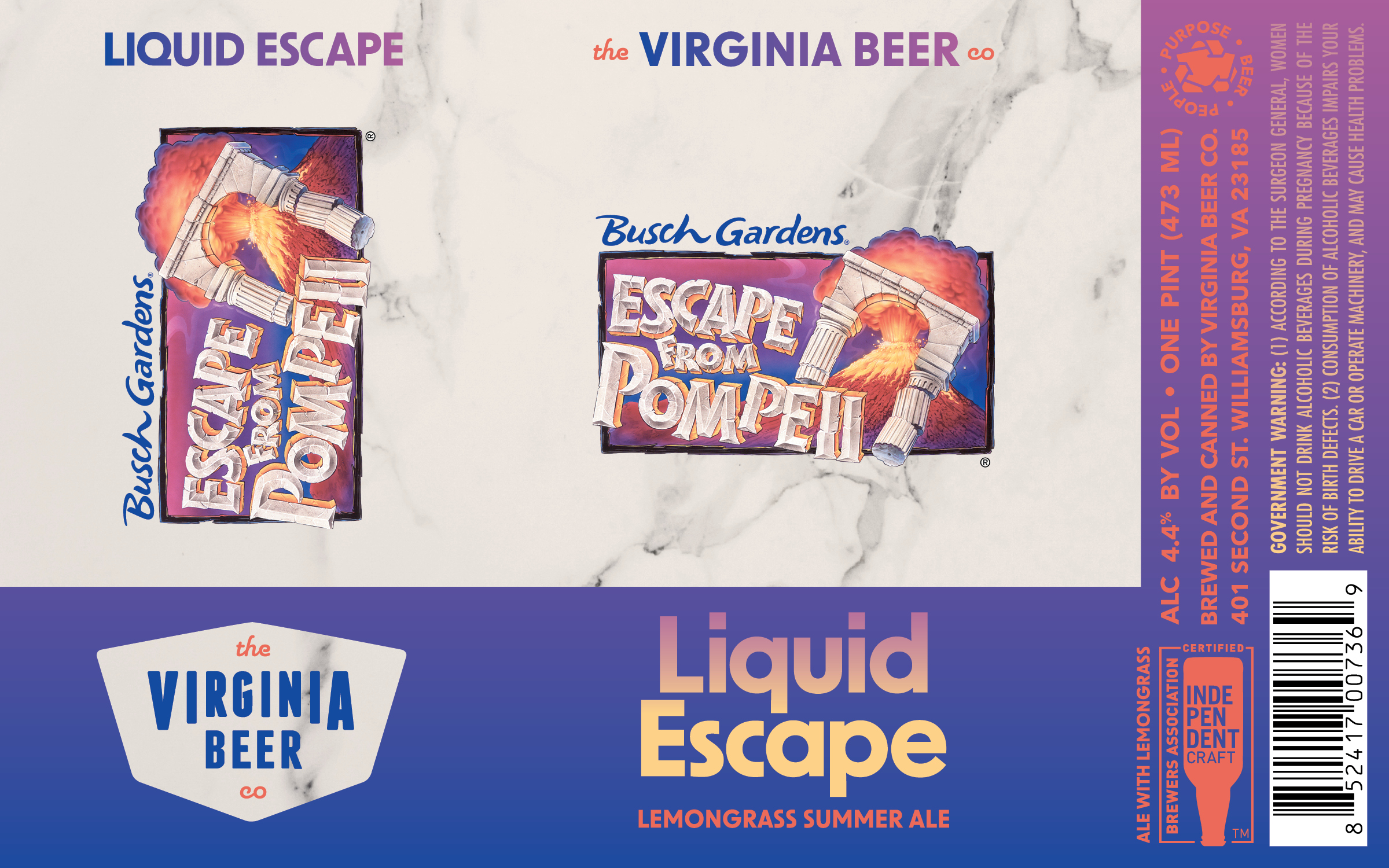 Liquid Escape From Pompeii Label