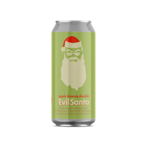 Apple Brandy Double Evil Santa '22 Can Mockup