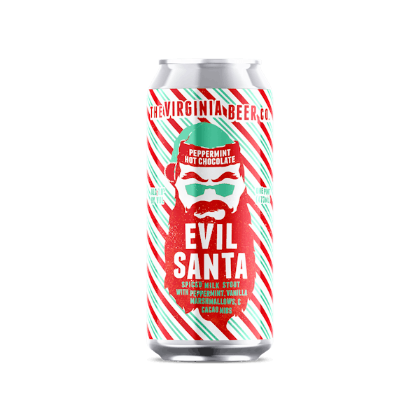 Peppermint Hot Chocolate Evil Santa Can Mockup