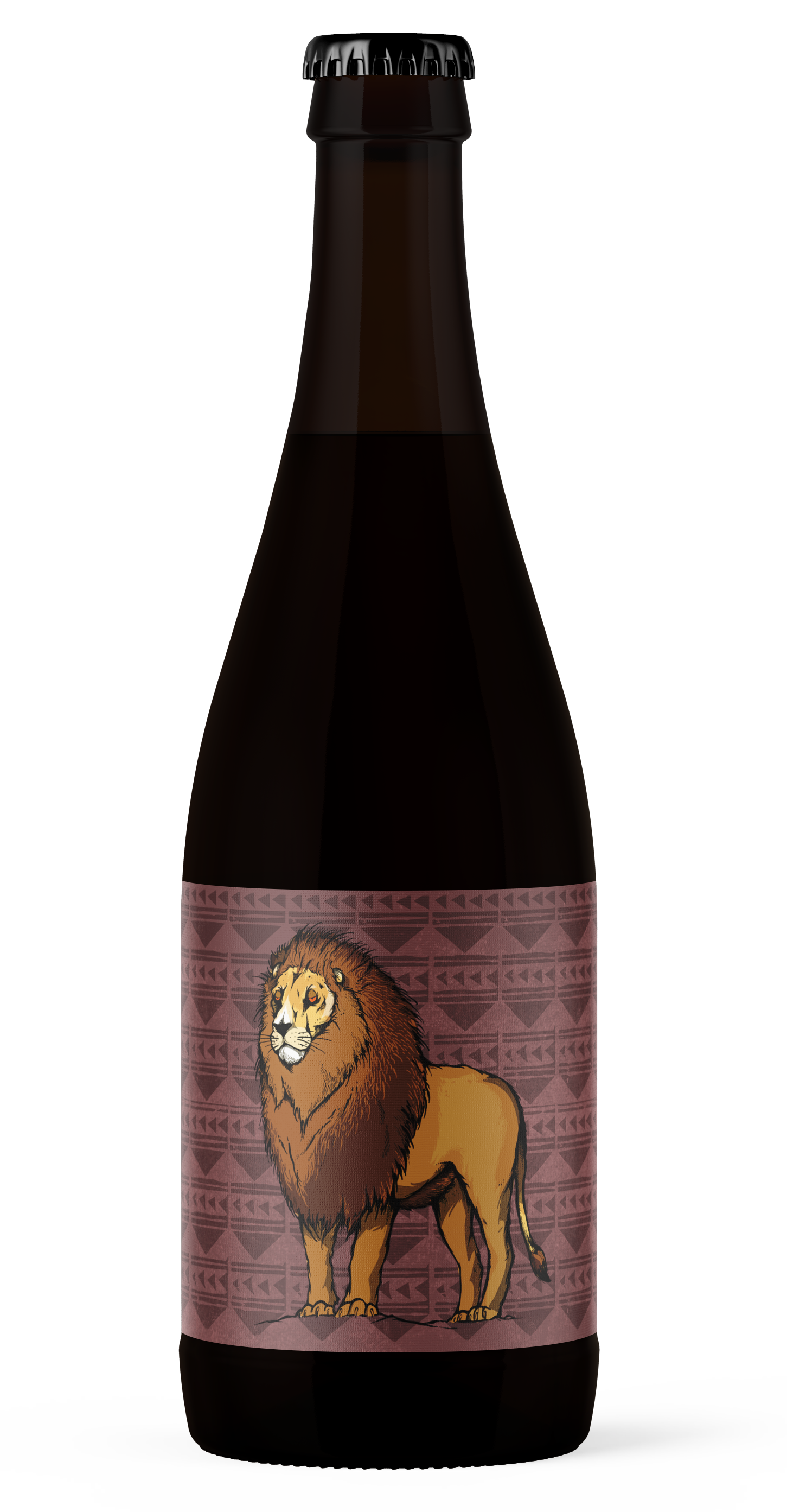 Beers from tripping animals brewing in a glass bottle 