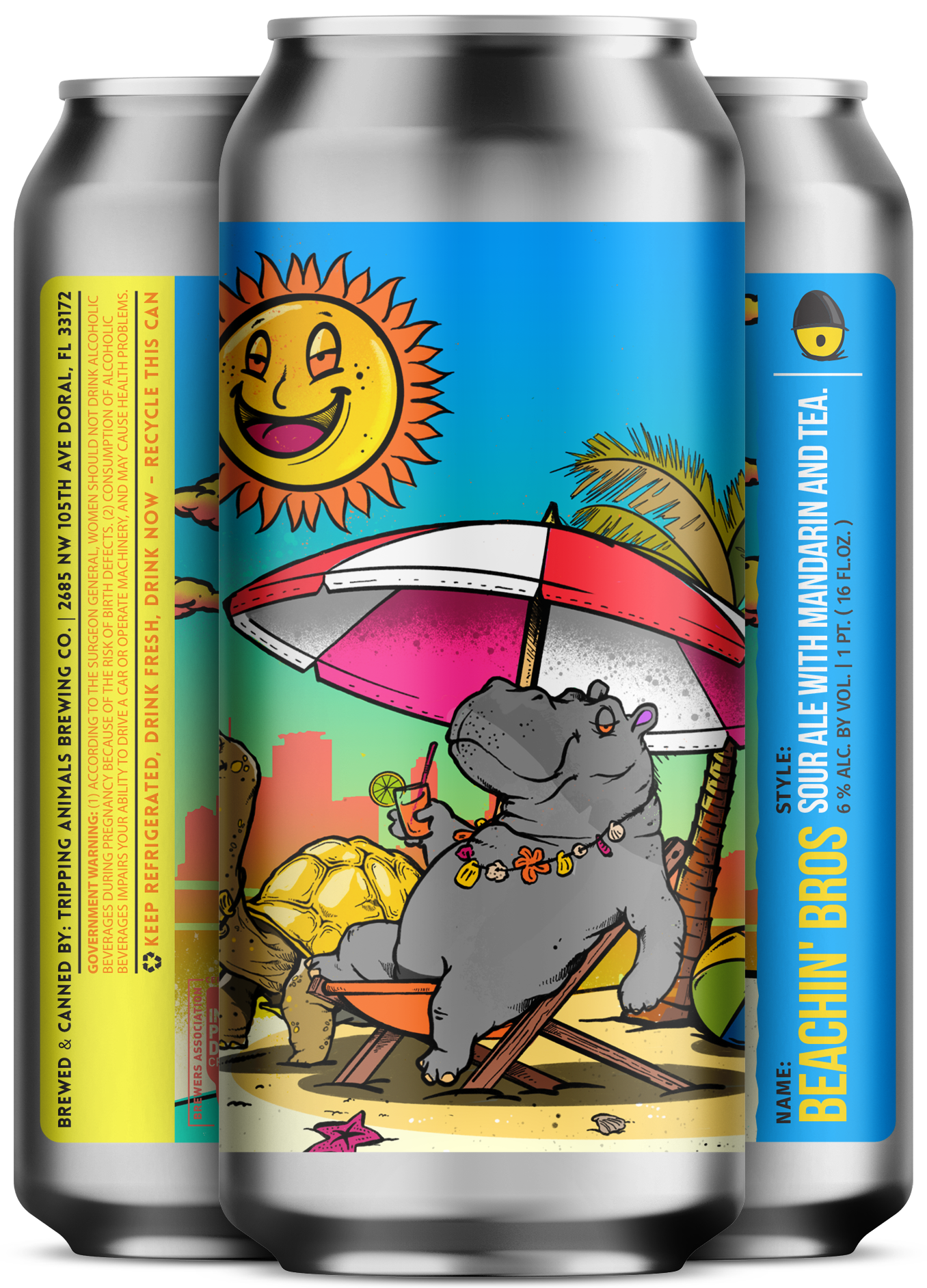 Three beers side by side from tripping animals brewing